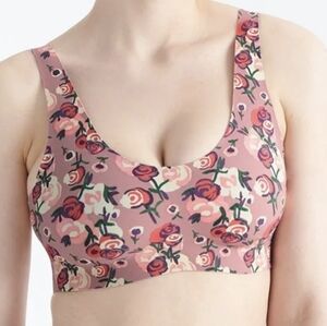 Anna Sui x Knix Collaboration Rose Bouquet LuxeLift Tech Pullover Bra - Size XL